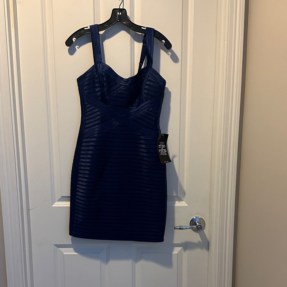 BCBGMaxazaria Rivas Dress Blue Depth